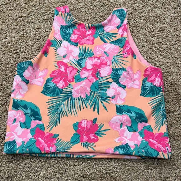 J. Crew Crewcuts Aloha Active Tank Sz M Girls - Picture 7 of 7